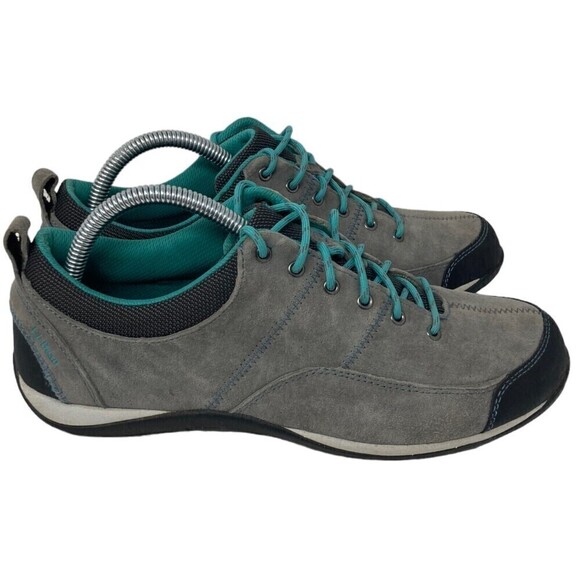 LL Bean Beansport Feldspar Low Top Suede Shoe 293352 Womens Size 9M Teal - Picture 1 of 9
